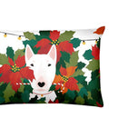 Pillow Case Flower Fox Linen Zippered Square Pillowcase for Room Decoration