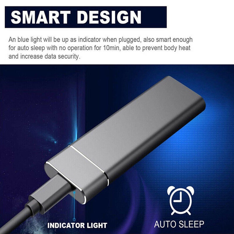 Metal Laptop Computer Hard Drive Type-C External SSD Mobile Solid State Drive