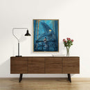 Full Cross Stitch 11CT Cotton Thread DIY Sea Music Handmade Stamped Needlework