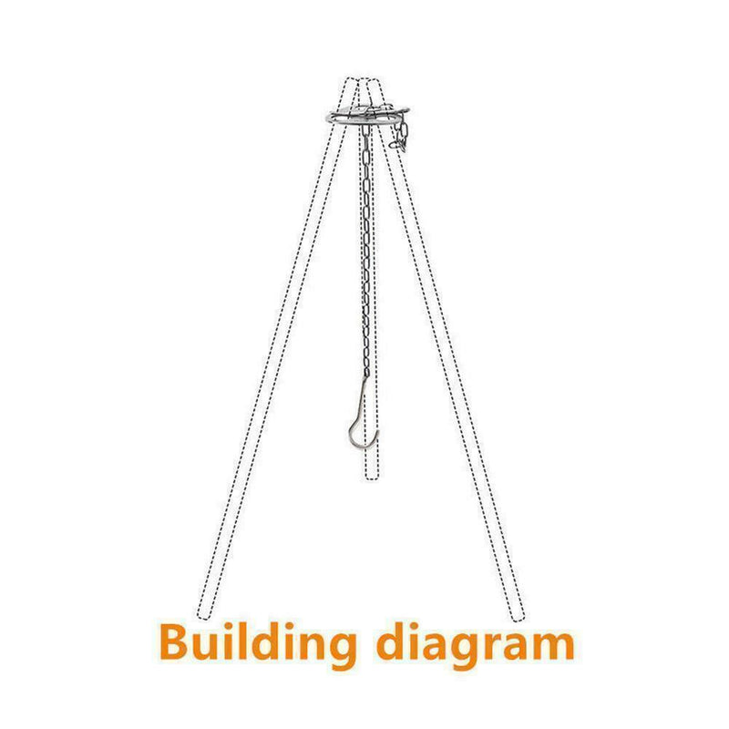 Outdoor Camping Tripod Portable Cooking Campfire Pots Holders Picnic N N1O Z4V9