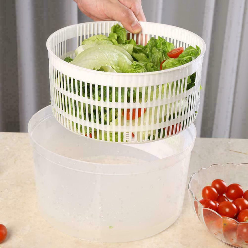 Plastic Large Salad Spinner Leaf Dryer Lettuce Vegs Drainer Dressing Water K9C5