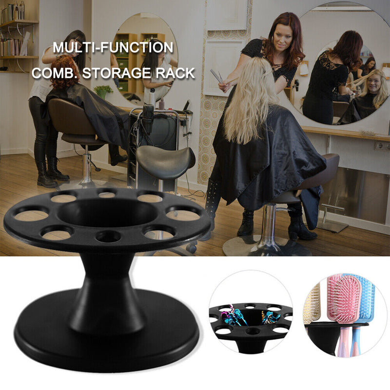 Hair Styling Comb Storage Tools Round Stand PP Comb Storage Rack for Salon Home