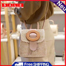 Straw Woven Backpack Women Summer Beach Fashion Travel Drawstring Shoulder Bags