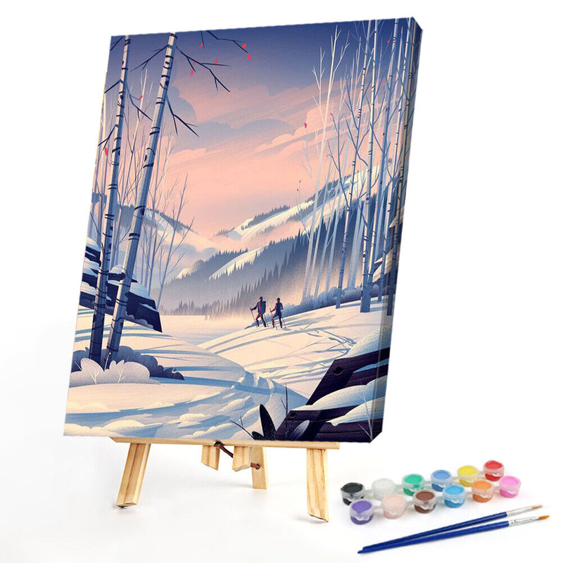 Cabin Scenery Oil Paint By Numbers Hand Painted Frameless Painting Home Ornament