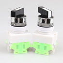 2pcs ON/OFF/ON Rotary Three Position Selector Car Switch Makes Ignition LAY37