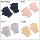Warm Fingerless Mittens Half Finger Gloves Imitation Mink Hair Plush Knitted