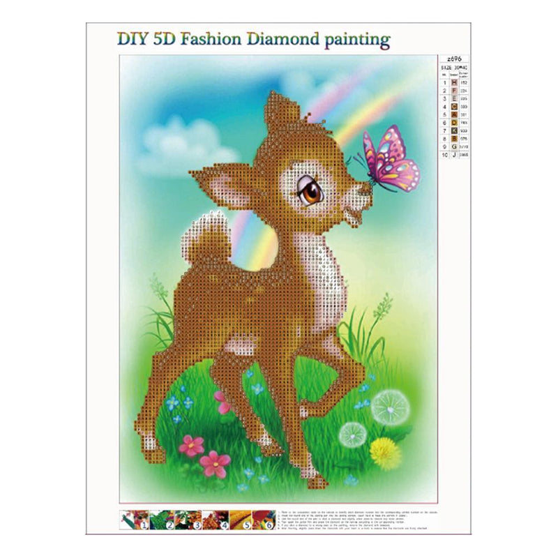 5D DIY Diamond Painting Deer Cross Stitch Embroidery Craft Kits Wall Art