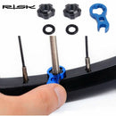 Bike with Install Wrench Tire Valve Cap Presta Valve Nut Tires Nozzle Lock