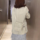 Solid Color Tassel Shoulder Crossbody Handbags Women Woven Summer Beach Messenge