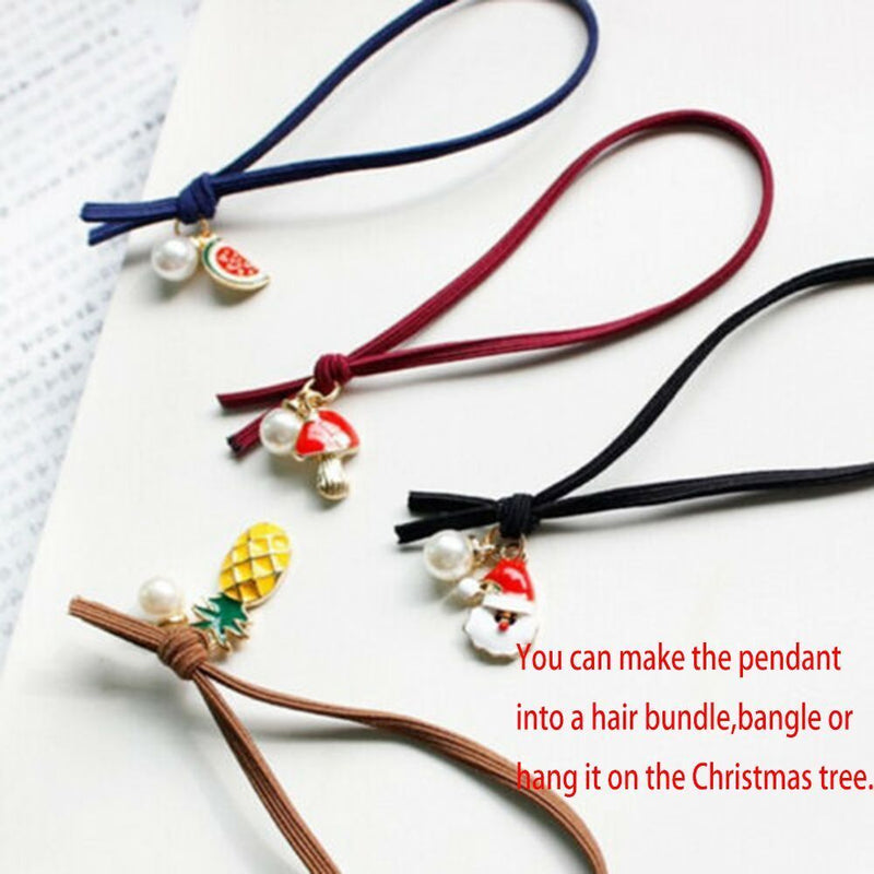 Enamel Alloy Xmas Tree Hanging DIY Craft Christmas Charms Set Bracelet Pendant