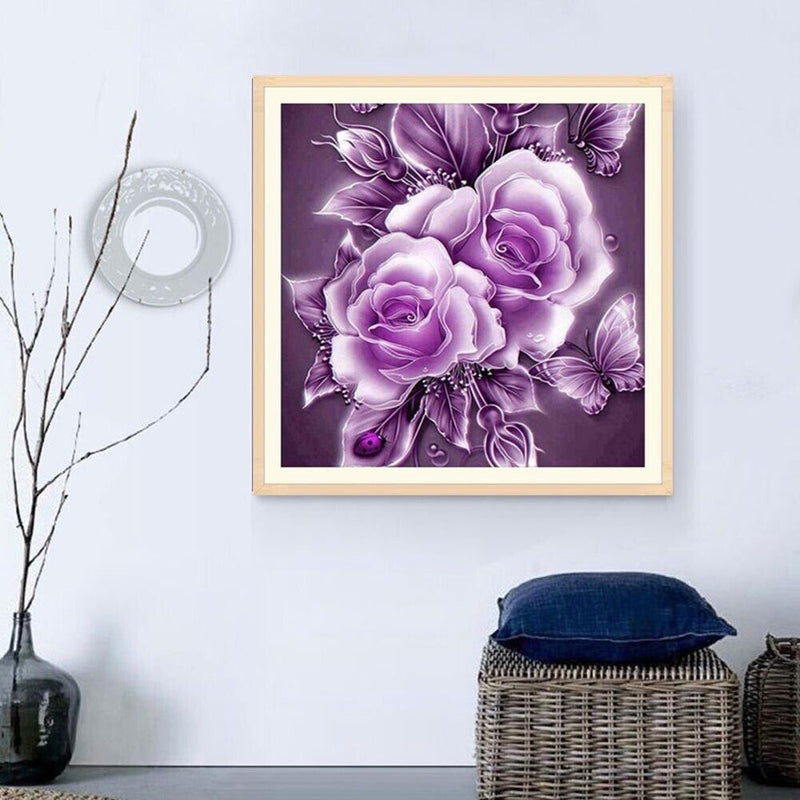 Rose 5D Diamond Painting Embroidery DIY Craft Cross Stitch Decor(Burgundy Newly