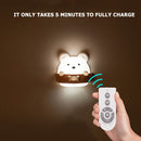 Bear Shape Hallway Wall Lamp Bedside Night Light with Remote Control (A)
