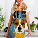 Scarf Dog Linen Kitchen Apron Household Waterproof Cooking Bibs (82x68cm)