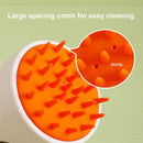 Silicone Scalp Head Massager Comb Handheld Hair Washing SPA Brush (Orange) Newly