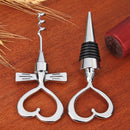 Love Heart Corkscrew Wine Bottle Opener Stopper Set Wedding Gifts Supplies