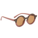 Summer Kids Girl Boys Sunglasses Leopard Children UV400 Eyewear (Dark Pink)