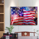 Mosaic Craft Picture Poster DIY Firework American Flag Diamond Painting Decor