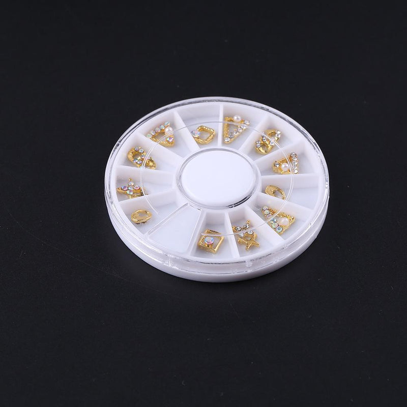 1 Set Glitter Nail Stickers Alloy Diamond Charm Manicure Tools Nail Art Decor