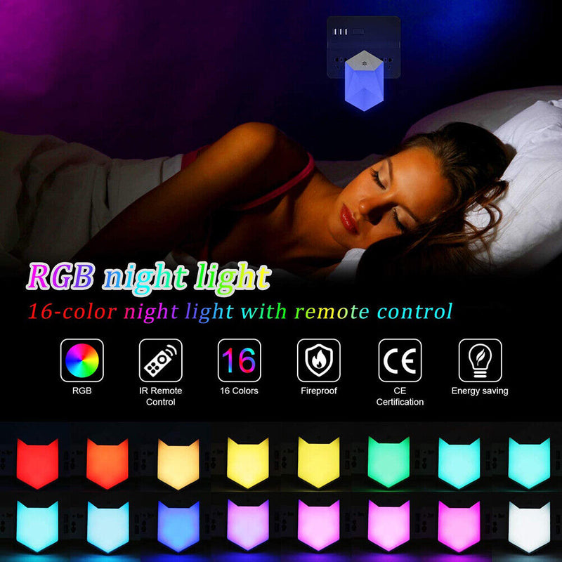 1pc Mini LED Plug Light Kids Bedroom Light Sensor Control Nightlight (EU) Newly