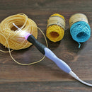 9 in 1 USB Light Up Crochet Hooks Knitting Needles LED Sewing Kit (Black) Newly
