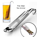 Metal Portable Stainless Steel Pipe Shape Tea Strainer Tea Filter Infuser