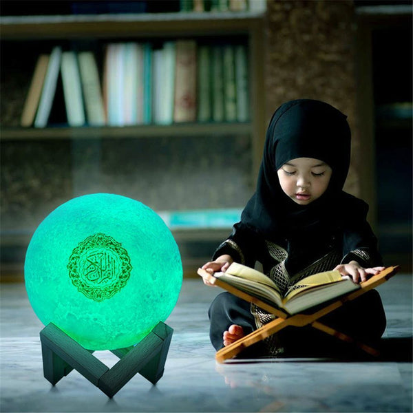 Wireless Night Light Home Prayer Lamp Moon Speaker Light Quran Eid al-Fitr