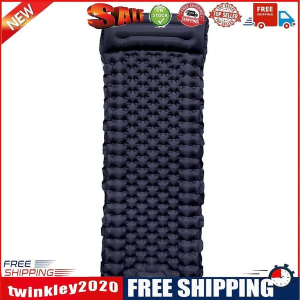 Waterproof Sleep Inflatable Mattress Outdoor Camp Cushion Bed (Navy Blue)