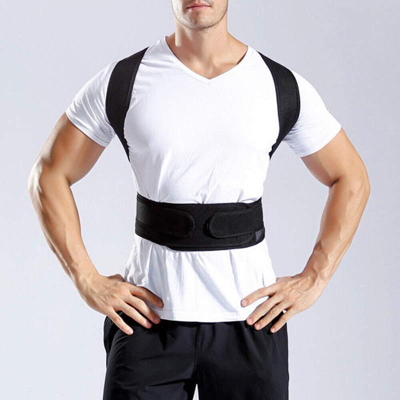 Adjustable Back Support Spine Shoulder Correction Brace Belt Elastic Strap