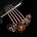 Hair Accessories Elegant Hair Comb Hairpin Shiny Rhinestone Inlaid Flower
