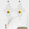 2pcs Creative Candle Holder Geometric Wall Mounted Candlestick Home Decor