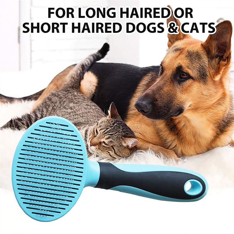 Cat Grooming Brush Self Cleaning Tangles Easily Removes Mats Slicker Brush