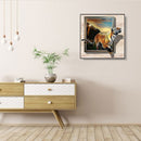 Running Tiger 5D DIY Full Drill Round Diamond Painting Embroidery Kits Gift