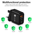 25W PD + QC3.0 Mobile Phone Wall Charging Portable 5A USB Type C Fast Charger