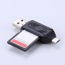 2 in 1 Multi-Function USB2.0 OTG Card Reader TF/SD Card Reader Adapter Newly