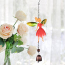 Fairy Angel Wind Chimes Metal Art Wind Bell for Indoor Outdoor Yard (Red) Newly