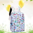 7pcs/Set Women/Men Food Print Canvas Backpacks Stationery Shoulder Bags (H)