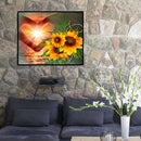 5D Full Round Diamond Painting Sunflowers Cross Stitch Embroidery Picture Kit