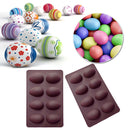 Silicone Cake Mold 8-Cavity Easter Egg Chocolate Mould Pastry Baking Tray Newly
