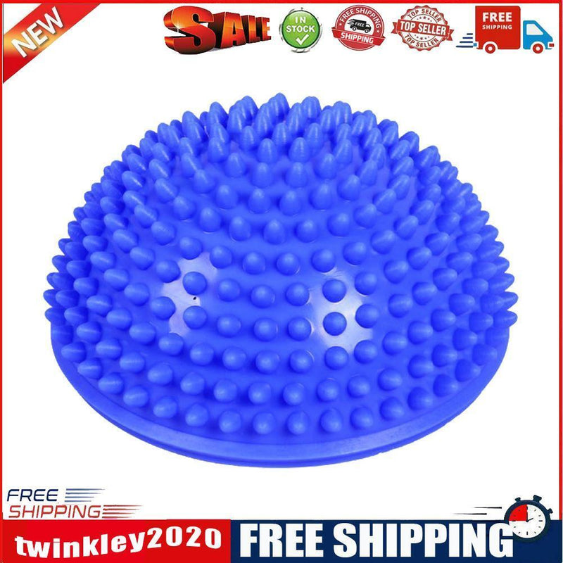 Inflatable Half Sphere Yoga Balls Massage Trainer Balancing Ball (Blue)