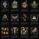 Dark Forest 2022 Lunar Calendar - Moon Phases Hanging Calendar Decoration