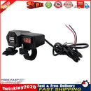 Motorcycle Handlebar Mirror 3.4A Dual USB Charger Adapter with Voltmeter Newly