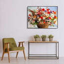 Painting By Numbers Kit DIY Basket Flower Canvas Oil Art Picture Craft