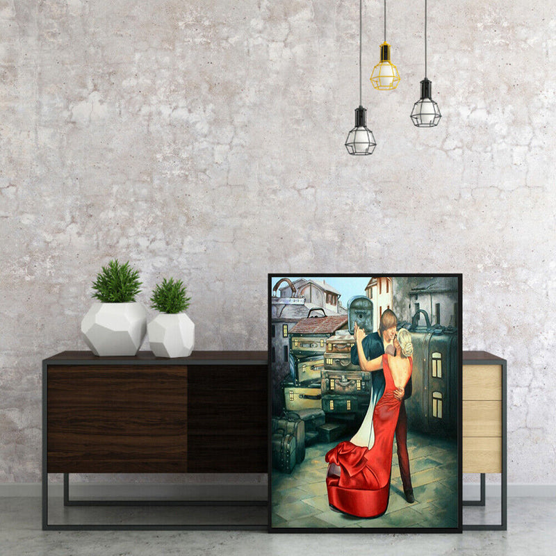Dance Couple Oil Paint by Numbers Hand Painted Frameless Picture Home Ornament