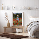 Flower Shrubs Boy Oil Paint By Numbers Kit DIY Frameless Drawing for Adults