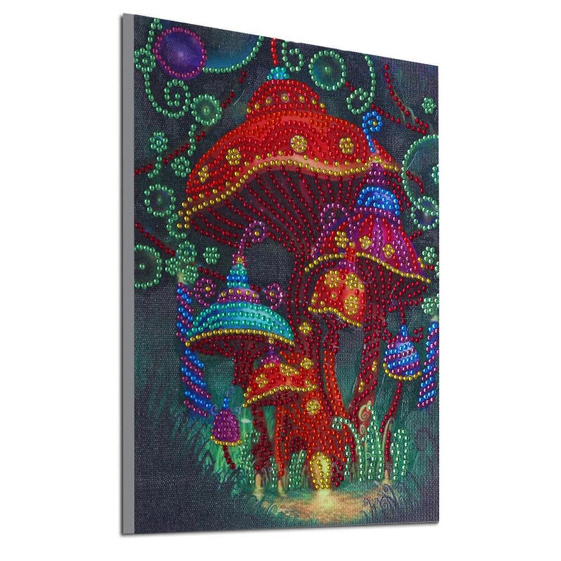 5D DIY Special Shaped Diamond Painting Color Mushroom Cross Stitch Mosaic