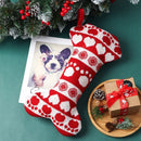 Decoration Party Pet Dog Christmas Stockings Bone Shape Stockings Knit Hanging