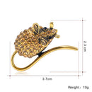 Rhinestone Mouse Brooch Retro Badge Backpack Jacket Decor Ornament Gift (A)