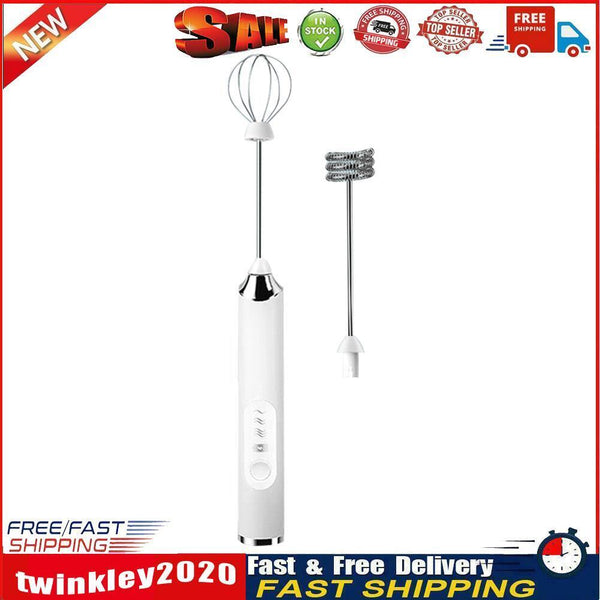 Automatic Milk Coffee Whisk Mixer Electric Egg Beater Kitchen Tool (White) Newly