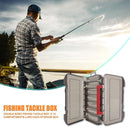 Double Sided Fishing Tackle Box 14 Compartments Bait Lure Hook Box (Red) Newly