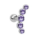 Gem Opal Women Cartilage Helix Tragus Body Jewelry Stud Earrings Ear Piercing
